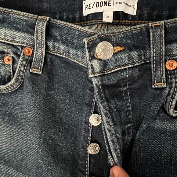 NWT- RE/DONE Originals x Revolve High Rise Ankle Crop || Style# 190-3WHRAC - Picture 8 of 14